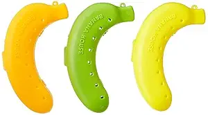 Ston Pack of 2 Banana Storage Box for Kids Banana case for Storage Banana Holder Banana Casein Banana Cover Banana Box Keeper Guard Protector Case - Pack of 2 (Available Color Will be Sent)