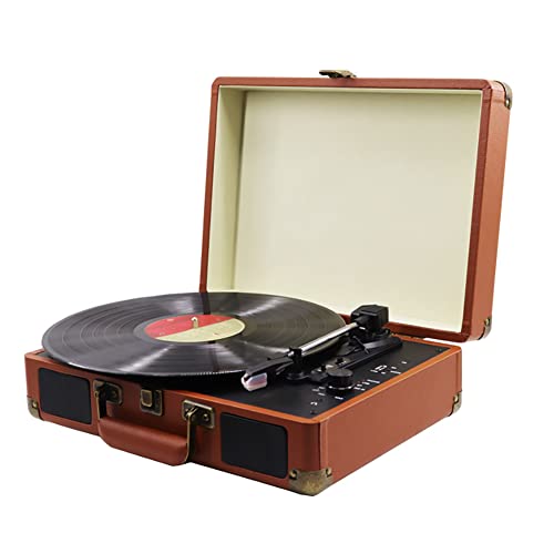 Porte-documents rétro tourne-disque Bluetooth avec haut-parleurs pour vinyle, prise en charge de l’enregistrement 3… - Les Beatles, Paul McCartney, John Lennon, RIngo Starr, George Harrison Porte-documents rétro tourne-disque Bluetooth avec haut-parleurs pour vinyle, prise en charge de l'enregistrement 3… – Image 5