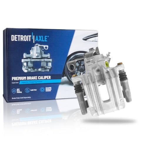 Image of Detroit Axle - Rear Right Brake Caliper for Volkswagen Jetta City Audi TT Quattro, Passenger Side Disc Brake Caliper with Bracket Assembly Replacement