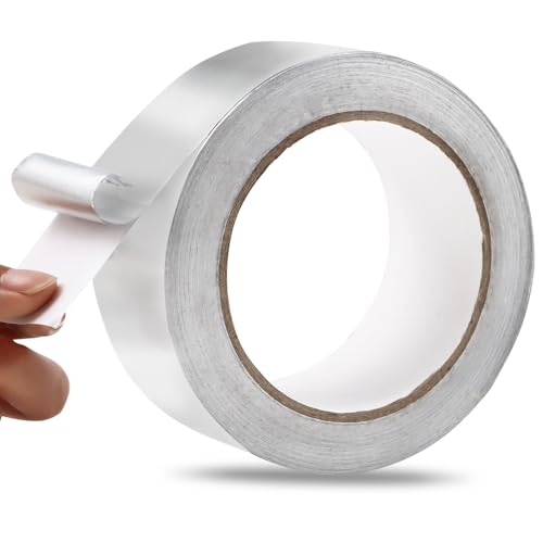 Image of Aluminum Foil Tape 2 Inch x 99Ft (3.9 Mil) Heavy Duty Waterproof High Temperature Sealing and Patching for Ductwork Furnace HVAC Indoor Outdoor Repairs