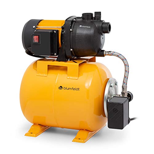 Preisvergleich Produktbild blumfeldt Liquidflow 800 - Hauswasserwerk Gartenpumpe, Leistung: 800 Watt, Maximale Förderhöhe: 40 m, Fördermenge: bis zu 3.000 l / h, Stahltank: 19 l, Maximale Ansaughöhe: 8 m, orange
