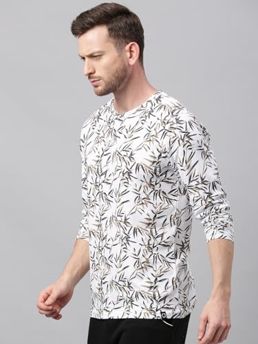 Image of Urbano Fashion Men's Printed Full Sleeve Slim Fit Cotton T-Shirt