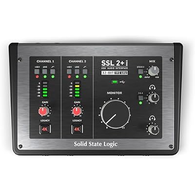 Solid State Logic SSL 2 Plus MKII USB Audio Interface with Dual Headphones, Four Balanced Outputs, and Class-Leading Mic Preamps