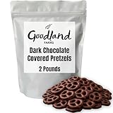 Goodland Farms Dark Chocolate Covered Pretzels, 2 lb Bag, Sweet & Salty Crunchy Pretzel Snack