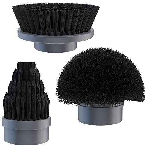 Image of JULY HOME 3-Piece Replacement Brush Heads Kit for Electric Spin Scrubber, Black