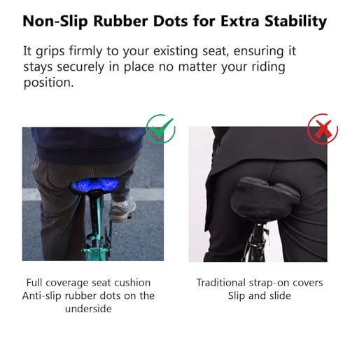 Coussin canal pour selle de vélo contre les douleurs d'assise