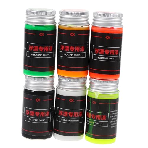VANZACK Fishing Lure Fluorescent Paints 6pcs Floating Paints for Salmon Flashers Trolling