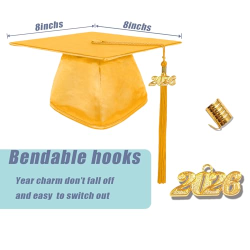Image of GradPlaza Shiny Preschool Graduation Cap and Gown for Kids 2026 Tassel kindergarten graduation cap and gown