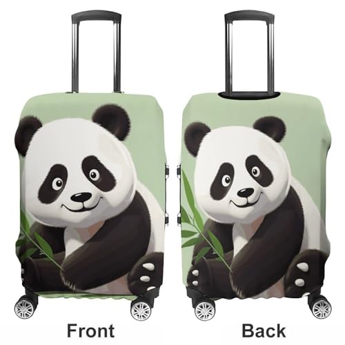 Elastic Luggage Cover Protector Cute Panda Washable Suitcase Sleeve Durable Travel Suitcase Case Cover with Zipper Openings Fits 19-32 Inch Luggage (M)3