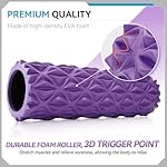 Zmarthumb Foam Roller - 15 inch Deep Tissue Massager for Muscle Massage, Myofascial Trigger Point Release, Exercise, Yoga, Pilates & Stretching(Purple) - Image 3