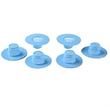 Blulu Plastic Kitchen Bath Sink Strainer Filter Net Drain Hair Catcher Stopper, Blue, 6 Pack