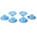 Blulu Plastic Kitchen Bath Sink Strainer Filter Net Drain Hair Catcher Stopper, Blue, 6 Pack