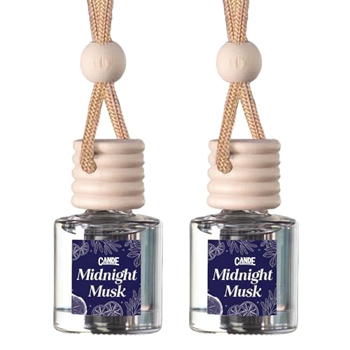 Image of CE Craft Car Air Hanging Fragrance Oil Diffuser Car Air Freshener for Essential Oils, Scents, Long Lasting Automobile Diffuser Bottle (Midnight Musk)