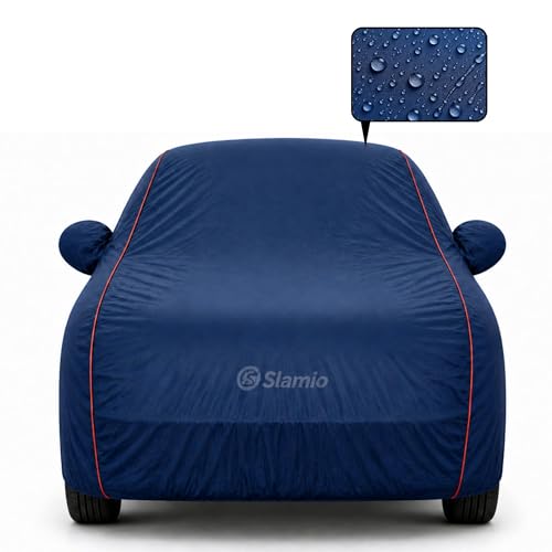 Image of Car Cover for Land Rover Discovery 2024-2026 | 100% Waterproof Heavy-Duty 3-Layer Car Body Cover | All-Weather Rain,UV,Sun & Dust Protection | Custom Fit | Mirror & Antenna Pockets | Navy Blue