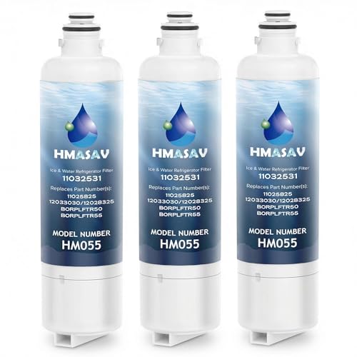 11032531 Filter Replacement - Compatible with Ultra Clarity Pro Water Filter Bosch Thermador Water Filter Replacement for BORPLFTR50 BORPLFTR55 B36CD50SNS B36CT80SNS 12033030 12028325 3PACK