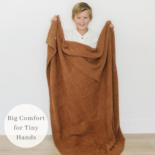 Image of Saranoni Bamboni Baby Blanket | Luxury Plush Super Soft Blanket | Breathable Comfy Blankets for Kids and Teens | Caramel - 40 inch x 60 inch