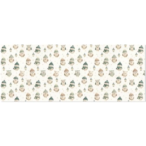OTVEE 3 Rolls Birthday Wrapping Paper Roll - Cute Cartoon Owls Pattern Design Gift Wrapping Paper fo