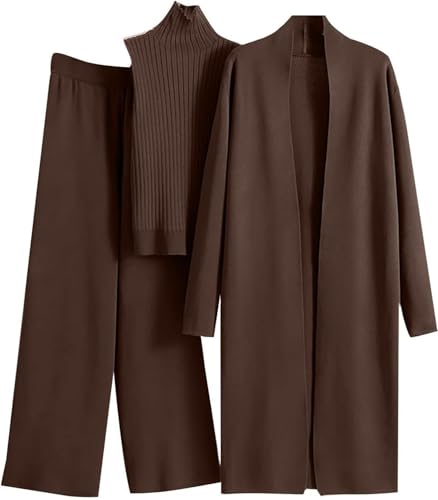 Ensemble tricot femme 3 pièces idéal pour le télétravail et les moments de détente