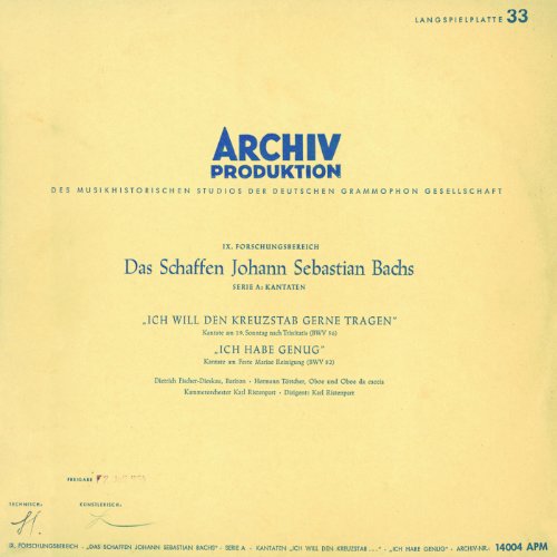 Dietrich Fischer Dieskau Karl Ristenpart Chamber Orchestra Karl 