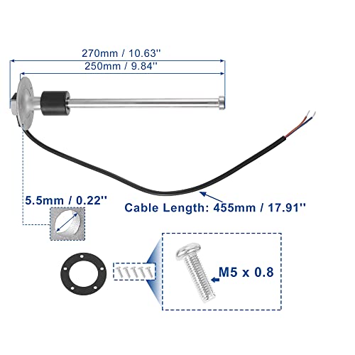 Sensor de nivel de agua de 240-33 ohmios para tanque de combustible de coche y camión 3