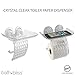Bath Bliss Suction Cup Toilet Paper Dispenser | Power Lock Suction Mount | Phone and Wipes Holder Tray | Not Tools Required |Smooth Surfaces Only | Tile | Glass | Metal | Plastic | Bathroom | Clear