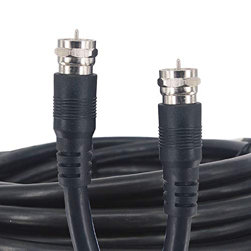 Kaunosta 5M RG6 Coaxial TV Aerial Cable F Male to F Male Satellite Waterproof Cable for Sky Q HD and Freesat (5M,Black)