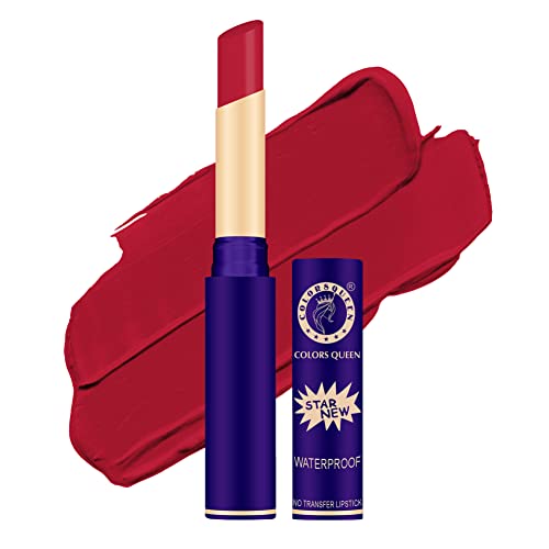 Image of Colors Queen Queen Lips Matte Lipstick | Long Lasting Lipstick Waterproof Highly Pigmented with Smooth Application | Smudge Proof Lipstick for Women (01 - Red)