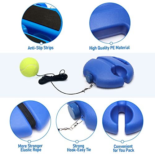 Wiwaplex Tennis Trainer Rebound Ball With String Solo Tennis Training Kit Portable Tennis Practice Rebounder Equipment Training Tools With Long Elastic Rope For Adults, Kids, Beginners #TOP2