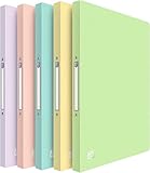 Oxford Urban Ringbuch-Ordner A4, aus Kunststoff, 2cm Rückenbreite (Ringbuch 2 Ringe, Pastell sortiert, 5er Pack)