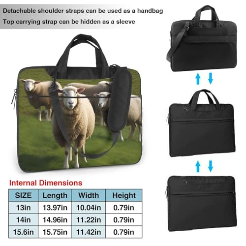 Bolso bandolera para portátil unisex diseño oveja y cordero miniatura 3