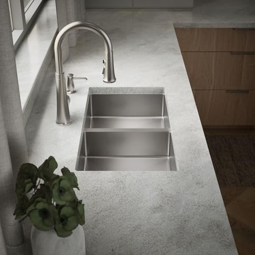 KOHLER Strive 29-1/2" Undermount Double-Bowl Kitchen Sink, Includes Accessories, Stainless Steel, Durable Construction, Sound-Absorbing, K-33155-NA by Kohler - Image 8
