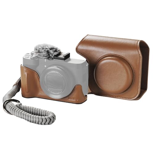Kit de Funda de Cuero para Canon PowerShot V1