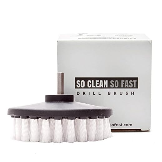 Non-Scratch Scrub Brush Drill Attachment – Clean Fiberglass Tub, Microfiber Upholstery, Auto Carpet, Boat Seat, Vinyl Floor 5X Faster – 5 Inch Diameter Soft White Bristle