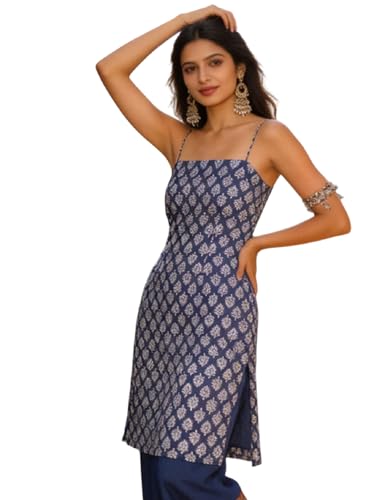 Tunique sans manches Kurti femme Lymio col rond vêtement ethnique été