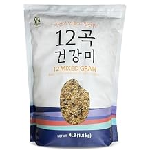 ROM AMERICA 12 Premium Healthy Mixed Grains Rice with Brown Rice, Wild Sweet Rice, Black Rice, Red Rice, Whole Barley, Fine Barley, Glutinous Millet, Quinoa, Oat, Sorghum, Brown and White Sweet Rice - 4 Pound Pack of 1