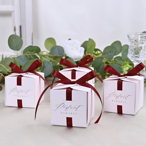Image of Double Face Burgundy Satin Ribbon 3 /8 inch X 50 Yards Polyester Burgundy Ribbon for Gift Wrapping Very Suitable for Weddings Party Invitation Decorations and More