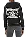 True Religion Women's Big T Classic Zip Hoodie, Jet Black, Small