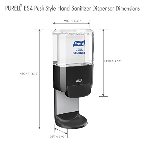 Image of Purell ES4 Manual Hand Sanitizer Dispenser, Graphite, 1200 mL - 5024-01