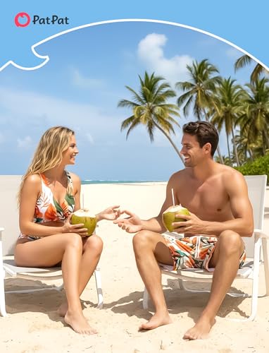 Image of PATPAT Family Matching Swimsuits Swimwear: Mommy and Me Striped Spliced One-Piece Matching Swimsuits Set