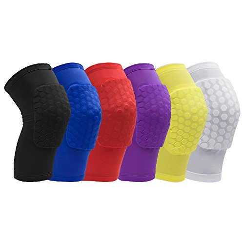 Image of 3nh Purple, S : Elastic basketball Knee Support Tape Knee tor Safety Guard volleyball knee pads honeycomb tennis paintball Kneecap
