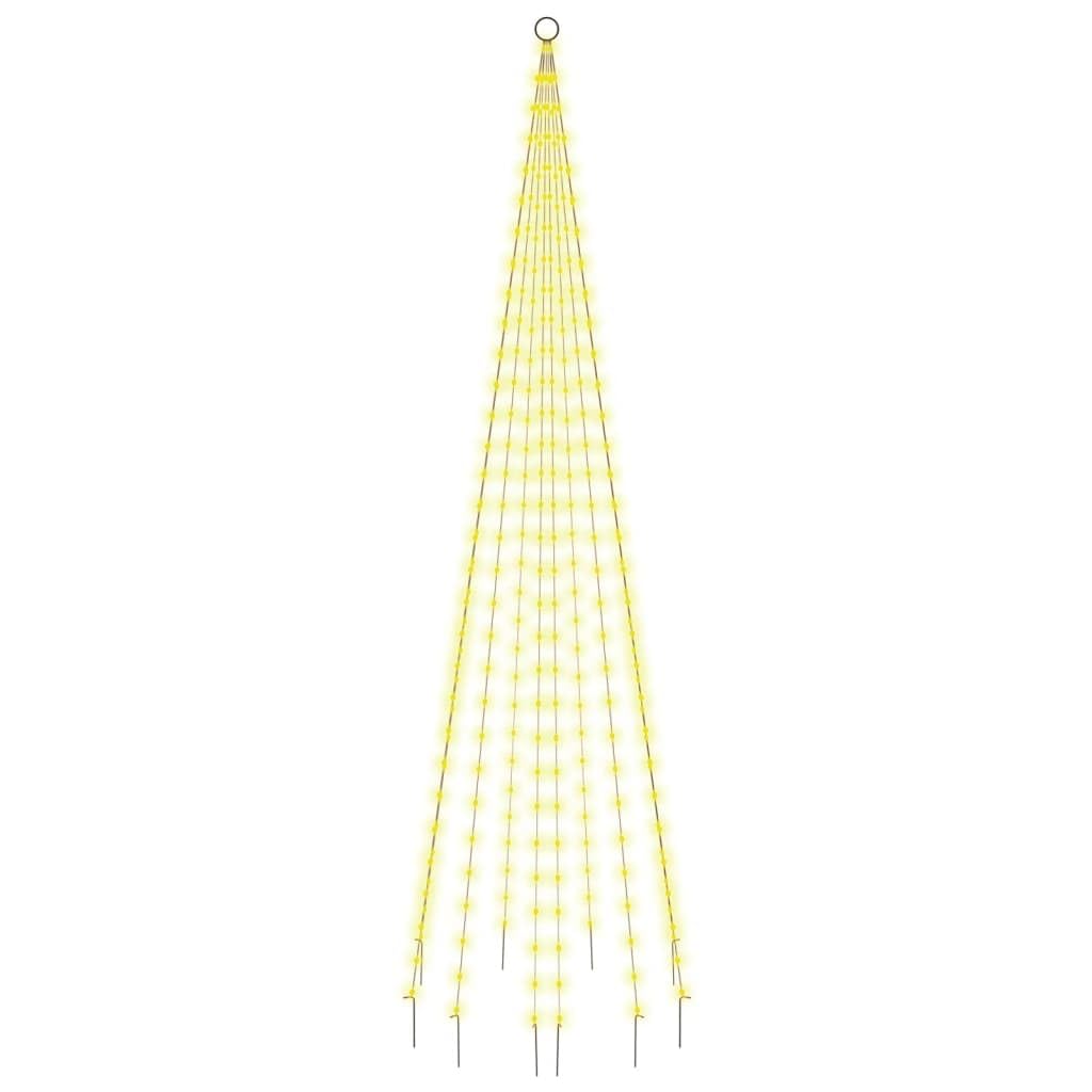 vidaXL Christmas Tree on Flagpole Warm White 310 LEDs 300 cm
