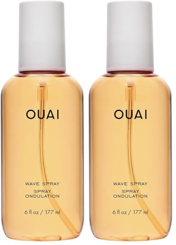 Image of OUAI Wave Spray - Texture Spray for Hair with Coconut Oil & Rice Protein - Adds Texture, Volume & Shine for Beach Waves - Paraben Free, Safe for Color & Keratin-Treated Hair (6 fl oz) (Pack of 2)