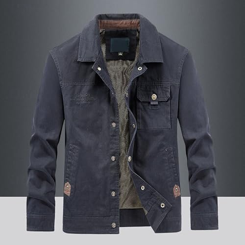 Winter Coats for Men Warm Fleece Lined Thicken Vintage Hunting Long Sleeve Big and Tall Zip Up Plush Streetwear3