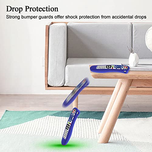 Protective Silicone Remote Case For Dish Network 20.1 Ir Remote Control Shockproof Washable Skin-Friendly Anti-Lost Remote Cover With Loop (Blue) #TOP2