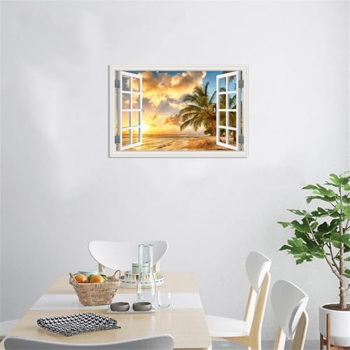 Toile murale ocean vagues paysage decoration salon moderne 105x70 cm
