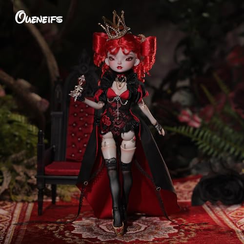 Muñeca BJD Heart Reina Roja 1/6 con cabello rojo miniatura 2