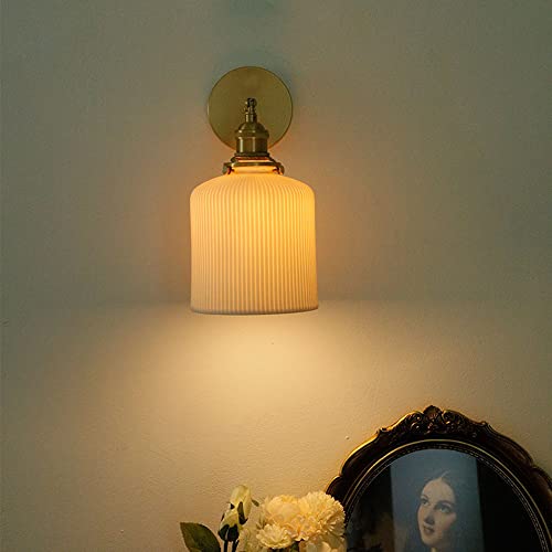 Aplique de pared ajustable E27 para leer en el dormitorio con pantalla cerámica 2