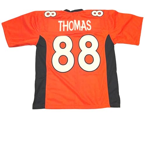 Generic Demaryius Thomas Orange Jersey Stitched Custom Football New No Brand/Logos (US, Alpha, Medium, Regular, Regular, Orange)
