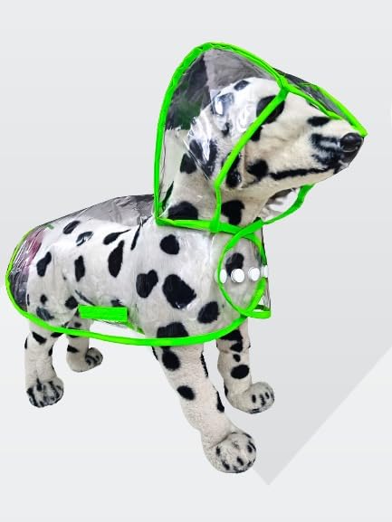 Dog Raincoat with Hood Poncho Transparent for Small Dogs Puppy Cat Dog Raincoat Transparent Transparent Waterproof Raincoat for Dogs in Spring and Summer(Neon-Green) (32) (B0C2J7C8XY) Amazon Price History, Amazon Price Tracker