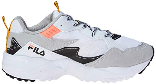 Fila, Rippler, Tênis, Feminino, Branco/Preto/Salmão/Amarelo, 37